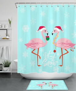 Snowflake Shower Curtain for a Winter Wonderland Bathroom Decor