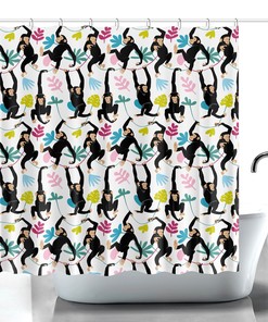 Sports Shower Curtain - Basketball for Girls Pink, Grey & Purple for Stylish Bathroom Decor