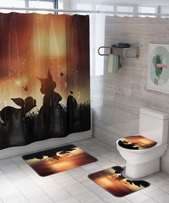 Spring has Sprung - 3D Easter Eggs Rabbit Grass Shower Curtain for Bathroom Decor