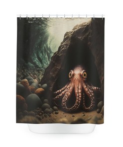 Squid Shower Curtain Home Decor