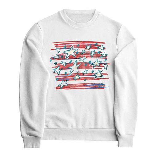 Stars and Stripes Glitter Patriotic T-Shirt for Men on 4th of July