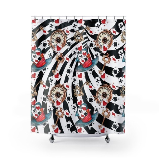 Steampunk Alice Shower Curtain Custom Bathroom Decor