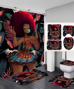 Striking Black Girl Shower Curtain for a Vibrant and Bold Bathroom Decor