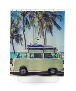 Stylish Beachy Shower Curtain for Your Bathroom