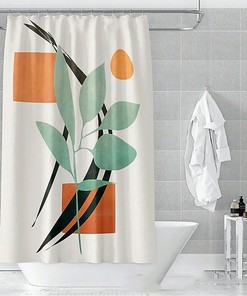 Stylish and Chic Plant Shower Curtain for Your Bathroom