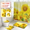 Sunflower Shower Curtain Set for Cheerful Bathroom Decor