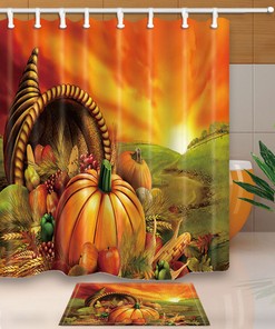 Thanksgiving Pumpkin Shower Curtain - Perfect Bathroom Decor