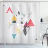 Triangle Geometric Abstract Shower Curtain for Trendy Bathroom Decor