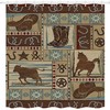 Tribal Vintage Cowboy Horse Shower Curtain, Western Bathroom Decor