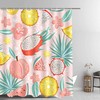 Tropical Fruits Shower Curtain for Summer Bathroom Decor