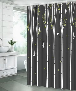 Tropical Pineapple Shower Curtain - Abstract Design Bathroom Decor with Fruit Theme