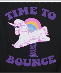 Unicorn Print Fabric Shower Curtain for Bathroom Decor