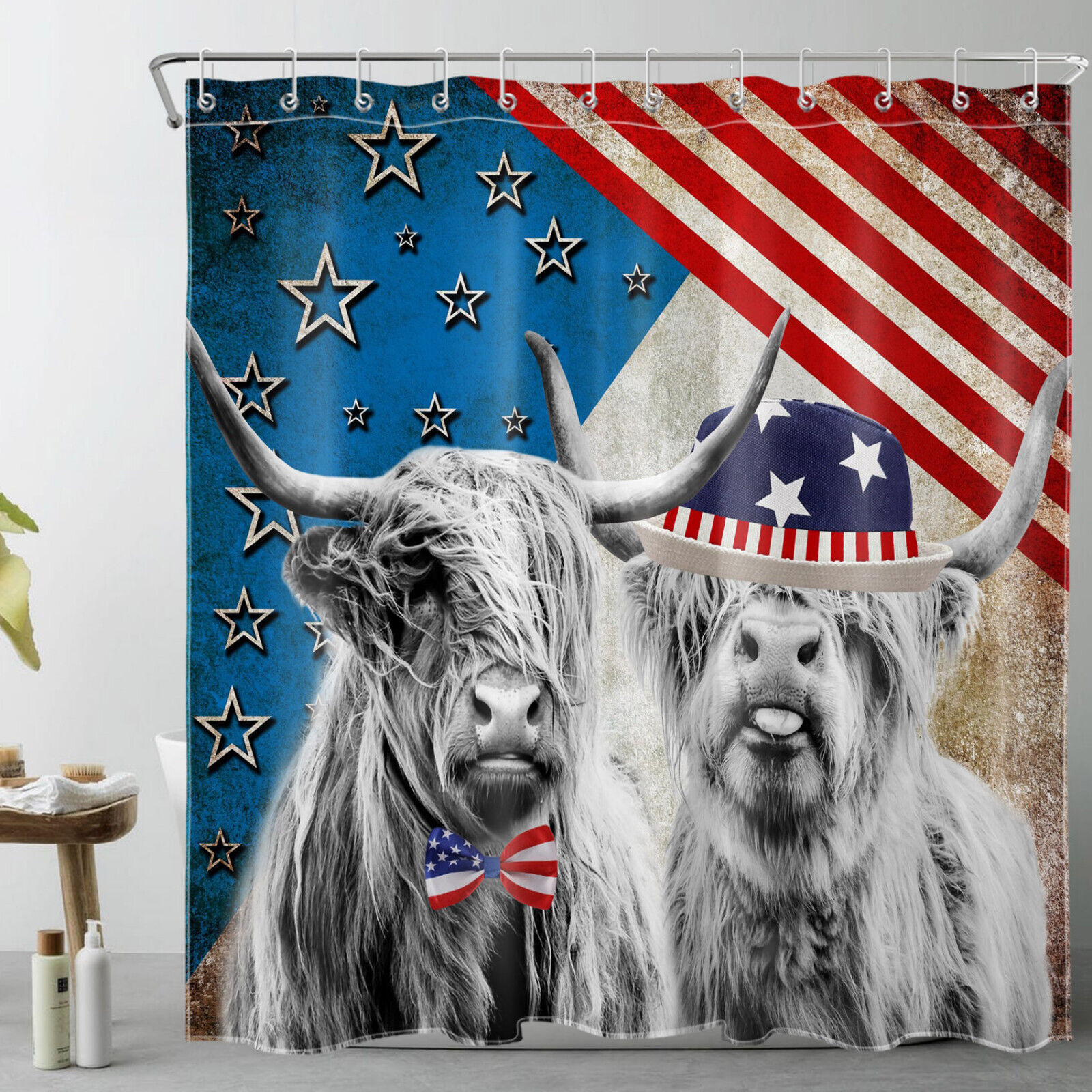 Veterans Independence Day Shower Curtain - Home Decor for Your Bathroom - Image 2