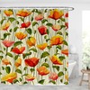 Vintage Flower Shower Curtain Waterproof Bathroom Decor