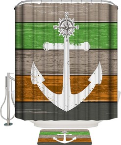 Vintage Summer Farm Barn Shower Curtain Bathroom Decor
