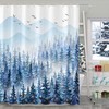 Watercolor Cow Highland Flower Shower Curtain - Abstract Design with Fun Cows and Flowers for Bathroom Decor