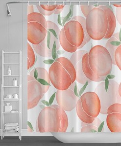 Watercolor Summer Fruits Shower Curtain for Bathroom Decor