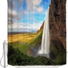 Waterfall Landscape and Sky Shower Curtain for Bathroom Decor