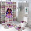 You Are Beautiful Black Girl Shower Curtain for Encouraging Bathroom Decor