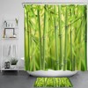 Zen Bamboo Forest Bokeh Scene Waterproof Shower Curtain - Asian Bathroom Decor