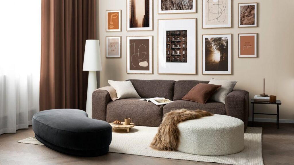 Creating A Color Spotlight For Your Black And Brown Living Room