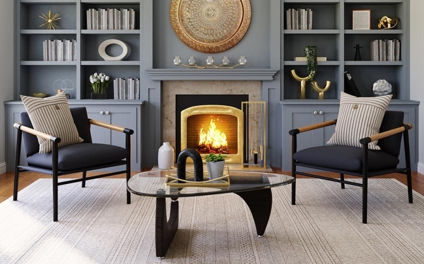 Living Room Layout With Fireplace