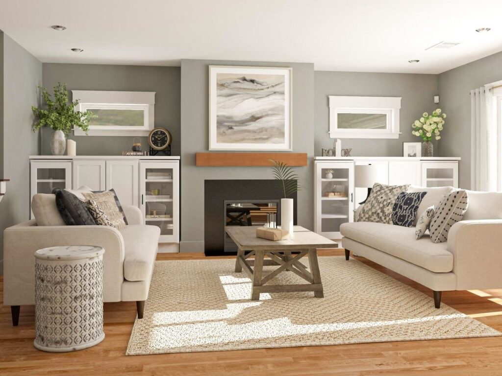 A Mix Of Fireplace With The Living Room