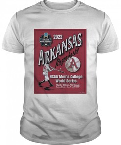 2022 NCAA Men's CWS Posters: Arkansas Razorback Baseball Shirt