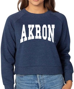 Akron Zips Boxy Raglan Crew Sweatshirt, Shirt - Ideal for NCAA Enthusiasts
