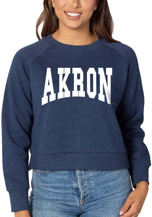 Akron Zips Boxy Raglan Crew Sweatshirt, Shirt - Ideal for NCAA Enthusiasts