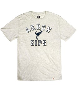 Akron Zips Oatmeal Triblend Number One Distressed Fashion Shirt - Rally