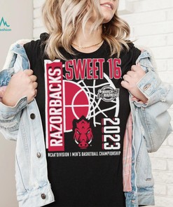 Arkansas Razorbacks 2023 NCAA Division I Men's Basketball Championship Tournament March Madness Sweet 16 Shirt
