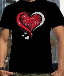 Arkansas Razorbacks Basketball Love Heart Diamond 2023 NCAA Shirt