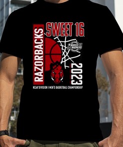 Arkansas Razorbacks Men's Basketball NCAA March Madness Sweet Sixteen 2023 Shirt