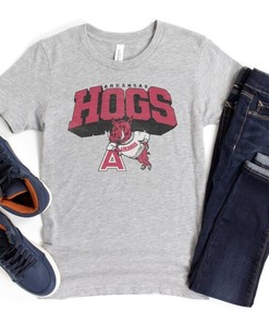 Arkansas Shirt: Youth Hogs Retro Shirt, Hoodie, Sweatshirt for Fans