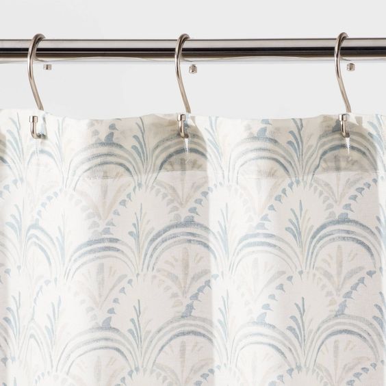 Hanging Shower Curtain With Buttonholes