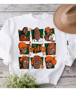 Friday 90s Cartoon Miami Hurricanes T-Shirt and Crewneck Sweatshirt - Perfect for Fans
