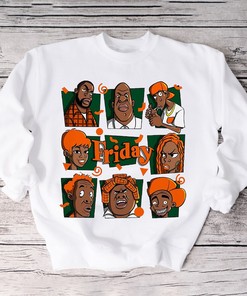 Friday 90s Cartoon Miami Hurricanes T-Shirt and Crewneck Sweatshirt - Perfect for Fans