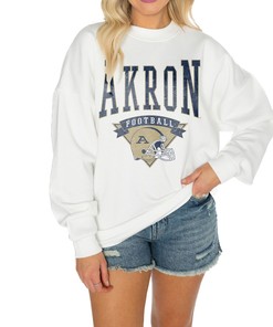 Gameday Couture Akron Zips Good Vibes Fleece Pullover Sweatshirt