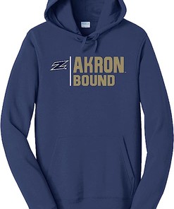 Get ready for game day with the Bound Hooded Sweatshirt, Sweatshirt, Gifts for Fans of the Akron Zips