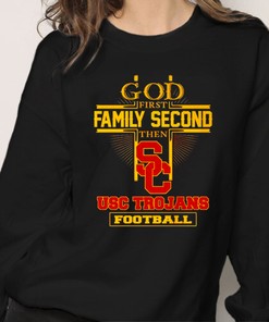 God First Family Second then USC Trojans Football T-Shirt - Perfect for Fans
