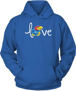 Love Kansas Hoodie for NCAA Fans
