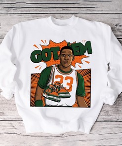 MJ Pop Art Comic Miami Hurricanes Unisex T-Shirt and Crewneck Sweatshirt - Perfect Fan Gift