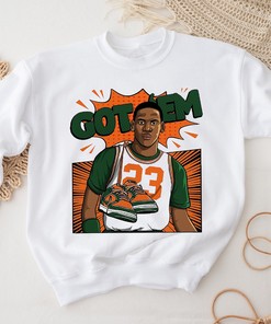 MJ Pop Art Comic Miami Hurricanes Unisex T-Shirt and Crewneck Sweatshirt - Perfect Fan Gift