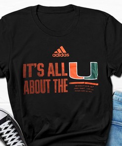 Miami Hurricanes Amplifier It's All About UM T-Shirt - Perfect for NCAA Fans