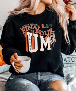 Miami Hurricanes Fanatics Branded 2023 NCAA Men's Basketball Tournament March Madness Final Four T-Shirt - Gift for Fans
