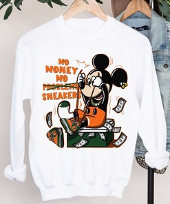 Mickey Mo Money Mo Problems Miami Hurricanes Sneakers T-Shirt - Perfect for Fans