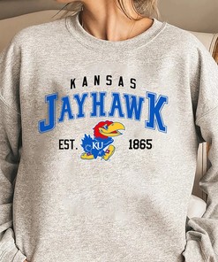 NCAA Kansas Jayhawks EST 1865 Sweatshirt, Vintage T-Shirt, Basketball Hoodie