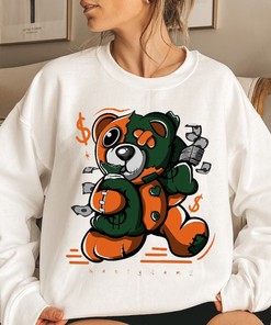 No Time To Rest Bear Miami Hurricanes Unisex T-Shirt and Crewneck Sweatshirt - Great Fan Gift