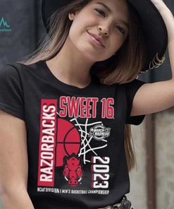 Official Arkansas Razorbacks 2023 NCAA Men's Basketball Tournament March Madness Sweet 16 Shirt for Fans